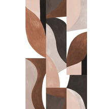 Peinture abstraite avec des formes géométriques dans différentes nuances de brun