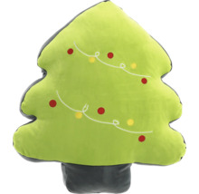 Kissen in Form eines Weihnachtsbaums mit Dekoration