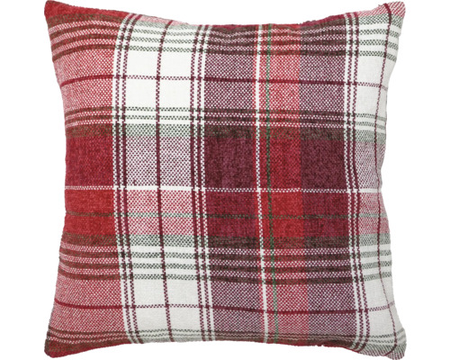 Coussin Vicky rouge blanc 45x45 cm