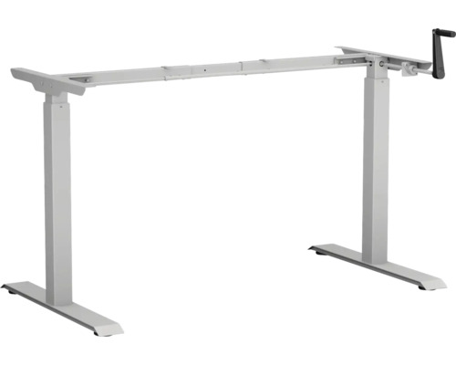 Tischgestell M-SMART Spin höhenverstellbar mit Handkurbel 695-1135 mm silber Höhenverstellbares Tischgestell mit Handkurbel