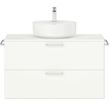 Waschtischunterschrank mit Aufsatzwaschbecken und zwei Schubladen