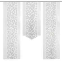 Schiebegardine 3er-Set Konturo weiss kombiniert 60x245 cm