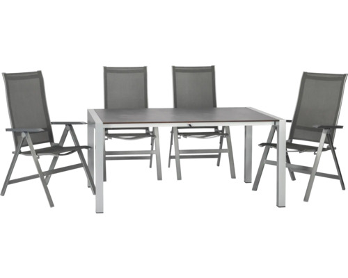 Ensemble table de jardin avec quatre chaises