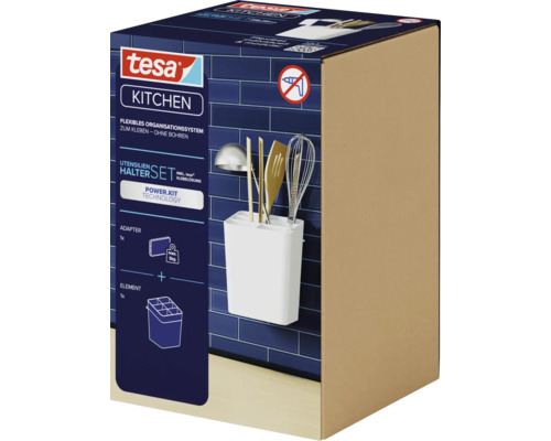Tesa Kitchen Set de support pour ustensiles, organisation flexible sans perçage