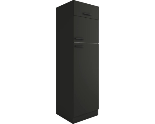 Optifit Armoire réfrigérée pour réfrigérateur encastrable 145 Madrid420 LxPxH 60x57,1x206,8 cm anthracite mat démonté Butée réversible (montage à gauche ou à droite)