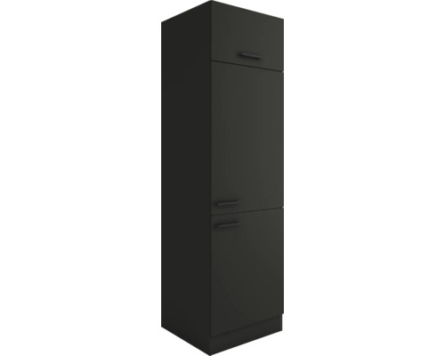 Optifit Armoire réfrigérée pour réfrigérateur encastrable 88 Madrid420 LxPxH 60x57,1x206,8 cm anthracite mat démonté Butée réversible (montage à gauche ou à droite)