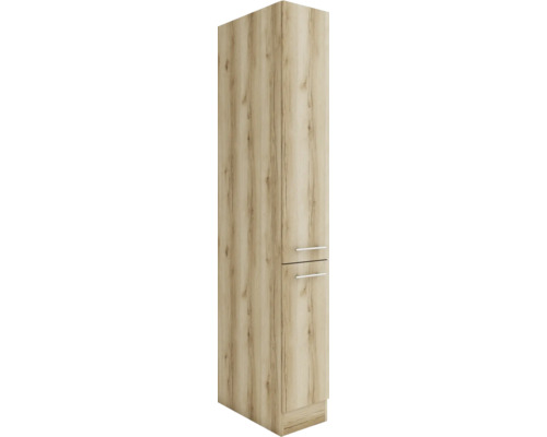 Armoire à provisions Optifit Livorno290 lxpxh 30 x 57,1 x 206,8 cm couleur de façade chêne sauvage mat structuré couleur du corps chêne sauvage