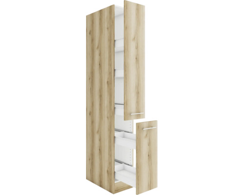 Küchenschrank mit Holzdekor und Auszügen