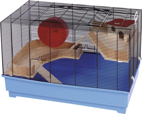 Cage pour rongeurs Skyline Roy 76 x 44 x 49 cm bleu