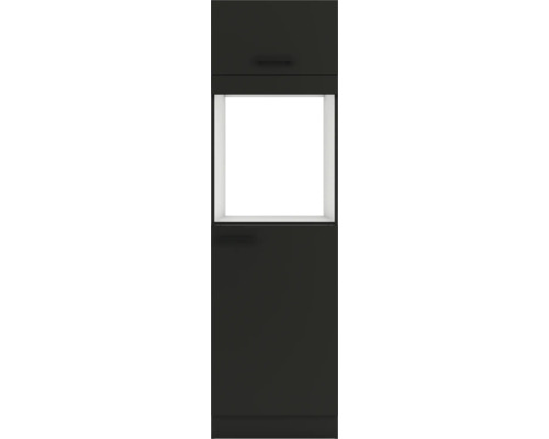 Meuble de cuisine noir avec tiroir et étagère