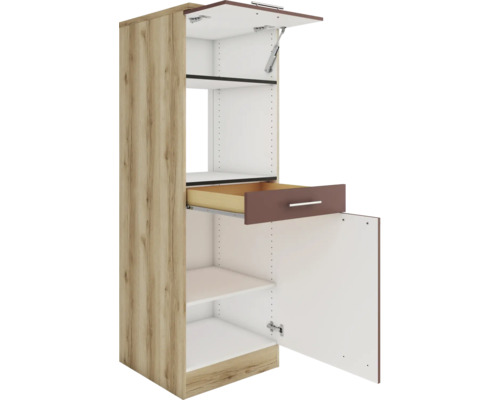 Küchenschrank mit Schublade und offenen Fächern