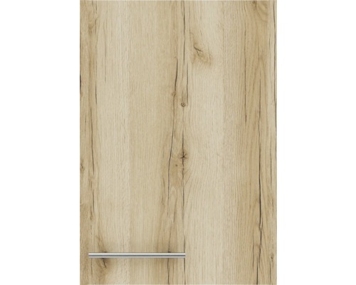 Küchenschrankfront mit Holzdekor und Griff