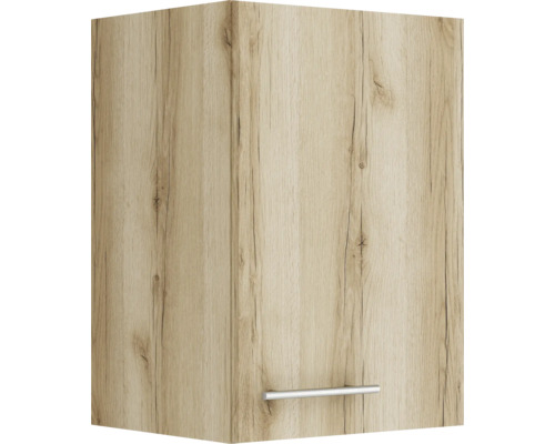 Optifit Hängeschrank Livorno290 BxTxH 40 x 34,6 x 57,6 cm wildeiche matt strukturiert zerlegt Anschlag reversibel KULI O406-9+ Küchenhängeschrank mit Holzoptik und Griff