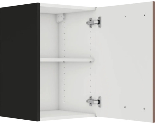 Geöffneter Wandschrank mit Einlegeböden