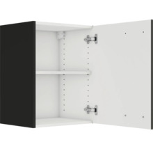 Armoire murale avec porte ouverte et étagère