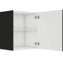 Armoire murale avec porte ouverte et étagère