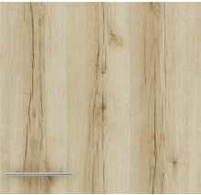 Küchenschrankfront mit Holzstruktur und Griff