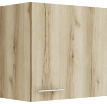 Hängeschrank mit Holzdekor und Griff