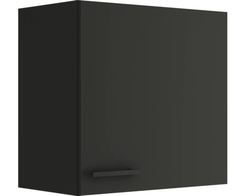 Optifit Hängeschrank Madrid420 BxTxH 60 x 34,6 x 57,6 cm anthrazit matt zerlegt Anschlag reversibel KUMA O606-9+ Dunkler Küchenhängeschrank mit Griff