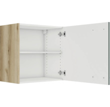 Meuble haut ouvert avec étagère et porte en bois