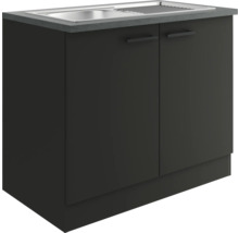 Spülenunterschrank mit Spüle und zwei Türen