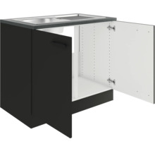 Spülenunterschrank mit geöffneter Tür für Küchen