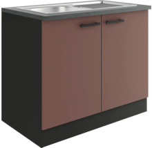 Spülenschrank mit zwei Türen und Spülbecken
