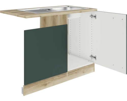 Meuble bas d''évier avec porte ouverte