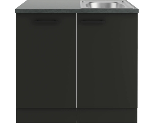 Meuble bas avec évier et deux portes