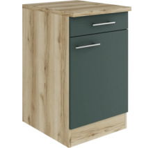 Meuble bas avec tiroir et porte décor bois