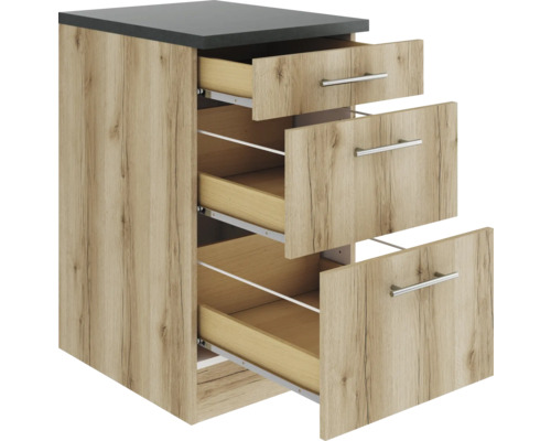 Küchenunterschrank mit drei Schubladen