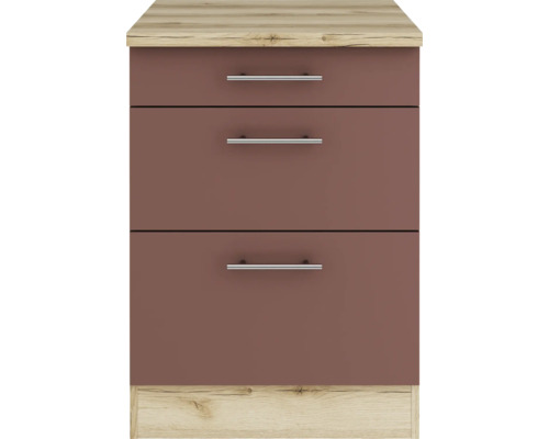 Kommode mit drei Schubladen und Griffen