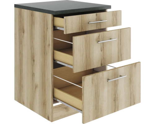 Küchenunterschrank mit drei Schubladen