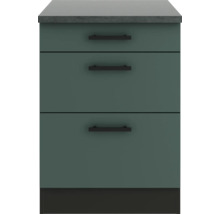 Unterschrank mit drei Schubladen und Griffen