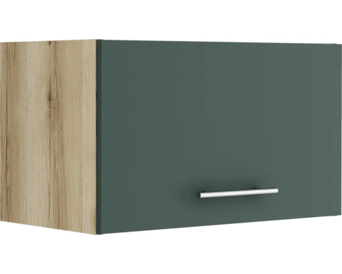 Armoire suspendue à abattant Optifit Savona405 lxpxh 60 x 34,6 x 35,2 cm couleur de façade vert mat couleur du corps chêne sauvage