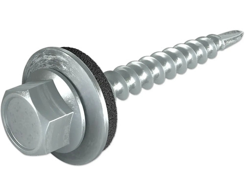 Vis PRECIT SKH 4,8 mm x 35 mm zingué paquet = 100 pces Vis à tôle avec rondelle d''étanchéité