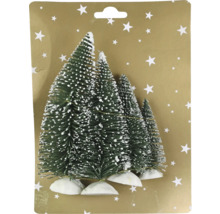 Sapins miniatures avec neige pour décoration de Noël