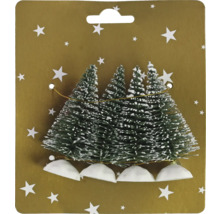 Arbres de Noël miniatures décoratifs sur carton doré