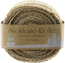 Sackleinenrolle, 2,5 cm x 4,5 m, für Bastelarbeiten und Dekorationen