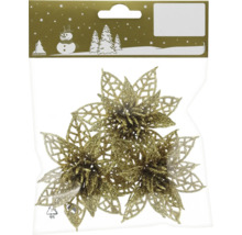 Dekorative goldfarbene Weihnachtssterne zur Dekoration