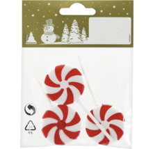 Verpackung mit drei Zuckerstangen für die Weihnachtsdekoration