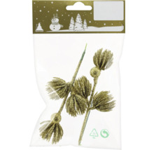 Verpackung mit dekorativen Zweigen für Weihnachtsdekorationen