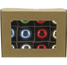 Verpackung mit mehreren farbigen Leuchtkörpern