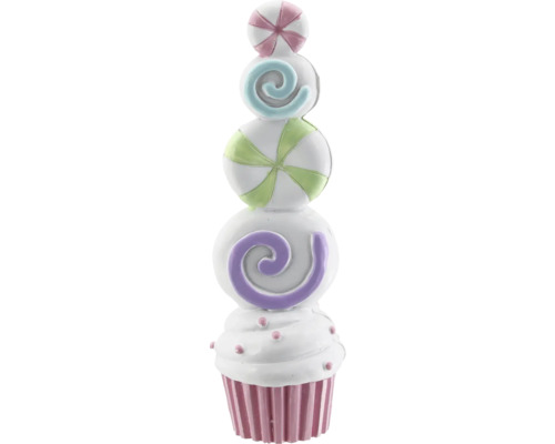 Weihnachtsdeko Muffin mit Candy 4 x 14 cm bunt