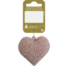 Herzförmiger Dekorationsanhänger mit Glitzer