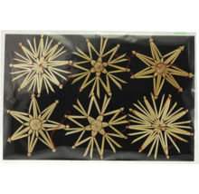 Six étoiles de paille pour la décoration