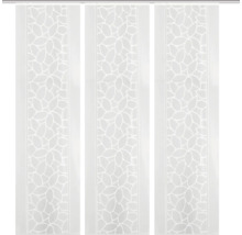 Schiebegardine 3er-Set Konturo transparent weiss 60x245 cm