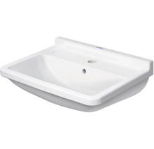 Lavabo en céramique avec trou de robinet et trop-plein