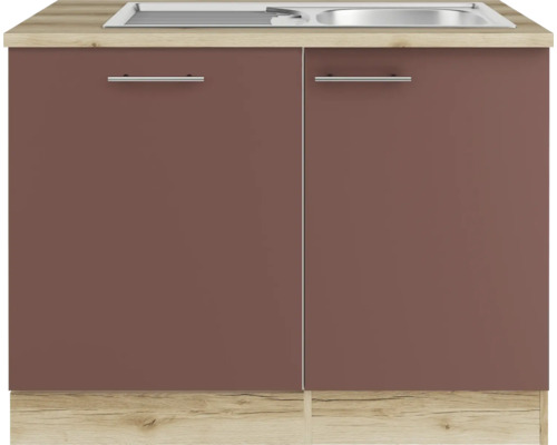 Meuble bas de cuisine avec deux portes et évier
