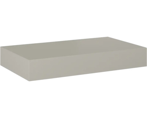 Plan de toilette en marbre compacté Jungborn 80.6x12x46 cm fume mat Forme brute rectangulaire de plateau de table
